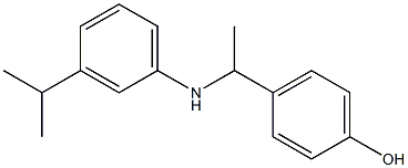 4-(1-{[3-(propan-2-yl)phenyl]amino}ethyl)phenol Struktur