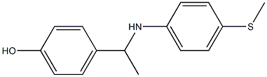 4-(1-{[4-(methylsulfanyl)phenyl]amino}ethyl)phenol Struktur