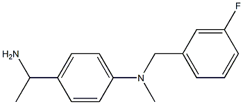 4-(1-aminoethyl)-N-[(3-fluorophenyl)methyl]-N-methylaniline Struktur