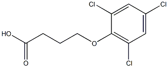 4-(2,4,6-trichlorophenoxy)butanoic acid Struktur