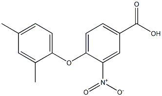 4-(2,4-dimethylphenoxy)-3-nitrobenzoic acid Struktur