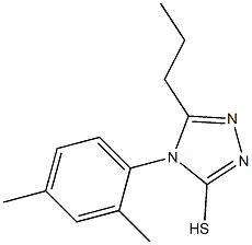 4-(2,4-dimethylphenyl)-5-propyl-4H-1,2,4-triazole-3-thiol Struktur