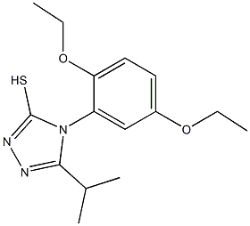 4-(2,5-diethoxyphenyl)-5-(propan-2-yl)-4H-1,2,4-triazole-3-thiol Struktur