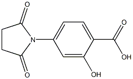 4-(2,5-dioxopyrrolidin-1-yl)-2-hydroxybenzoic acid Struktur