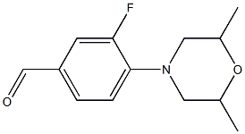 4-(2,6-dimethylmorpholin-4-yl)-3-fluorobenzaldehyde Struktur