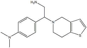 4-(2-amino-1-{4H,5H,6H,7H-thieno[3,2-c]pyridin-5-yl}ethyl)-N,N-dimethylaniline Struktur