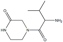 4-(2-amino-3-methylbutanoyl)piperazin-2-one Struktur