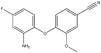 4-(2-amino-4-fluorophenoxy)-3-methoxybenzonitrile Struktur