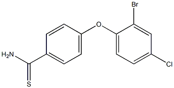 4-(2-bromo-4-chlorophenoxy)benzene-1-carbothioamide Struktur