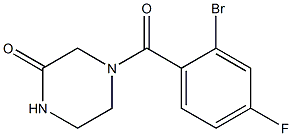 4-(2-bromo-4-fluorobenzoyl)piperazin-2-one Struktur