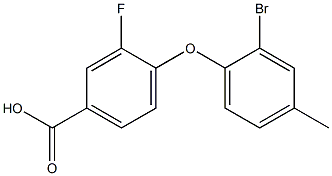 4-(2-bromo-4-methylphenoxy)-3-fluorobenzoic acid Struktur