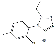 4-(2-chloro-4-fluorophenyl)-5-ethyl-4H-1,2,4-triazole-3-thiol Struktur