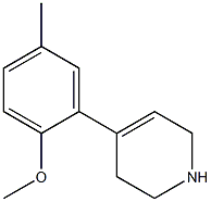 4-(2-methoxy-5-methylphenyl)-1,2,3,6-tetrahydropyridine Struktur