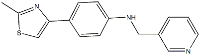 4-(2-methyl-1,3-thiazol-4-yl)-N-(pyridin-3-ylmethyl)aniline Struktur