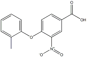 4-(2-methylphenoxy)-3-nitrobenzoic acid Struktur