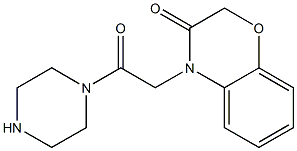 4-(2-oxo-2-piperazin-1-ylethyl)-2H-1,4-benzoxazin-3(4H)-one Struktur