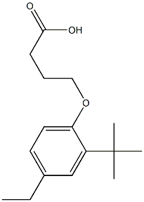 4-(2-tert-butyl-4-ethylphenoxy)butanoic acid Struktur