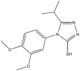 4-(3,4-dimethoxyphenyl)-5-(propan-2-yl)-4H-1,2,4-triazole-3-thiol Struktur