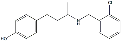 4-(3-{[(2-chlorophenyl)methyl]amino}butyl)phenol Struktur