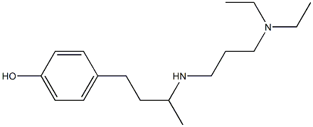 4-(3-{[3-(diethylamino)propyl]amino}butyl)phenol Struktur