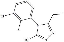 4-(3-chloro-2-methylphenyl)-5-ethyl-4H-1,2,4-triazole-3-thiol Struktur