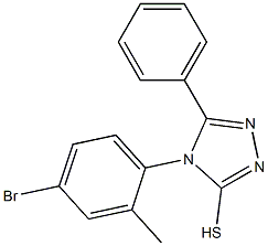 4-(4-bromo-2-methylphenyl)-5-phenyl-4H-1,2,4-triazole-3-thiol Struktur