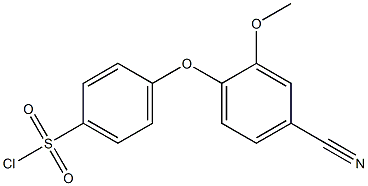 4-(4-cyano-2-methoxyphenoxy)benzene-1-sulfonyl chloride Struktur