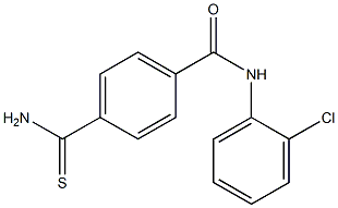 4-(aminocarbonothioyl)-N-(2-chlorophenyl)benzamide Struktur