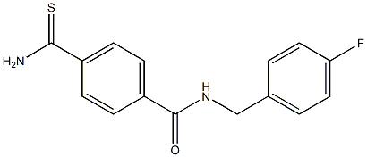 4-(aminocarbonothioyl)-N-(4-fluorobenzyl)benzamide Struktur