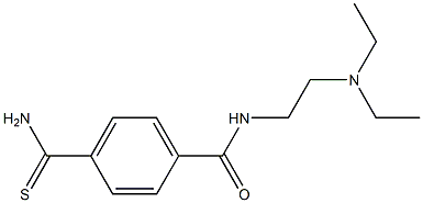 4-(aminocarbonothioyl)-N-[2-(diethylamino)ethyl]benzamide Struktur