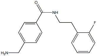 4-(aminomethyl)-N-[2-(2-fluorophenyl)ethyl]benzamide Struktur