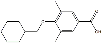 4-(cyclohexylmethoxy)-3,5-dimethylbenzoic acid Struktur