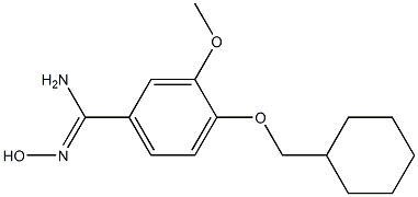 4-(cyclohexylmethoxy)-N'-hydroxy-3-methoxybenzenecarboximidamide Struktur