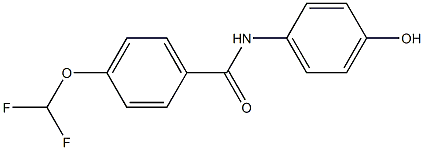 4-(difluoromethoxy)-N-(4-hydroxyphenyl)benzamide Struktur