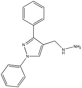 4-(hydrazinomethyl)-1,3-diphenyl-1H-pyrazole Struktur