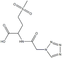 4-(methylsulfonyl)-2-[(1H-tetrazol-1-ylacetyl)amino]butanoic acid Struktur