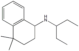 4,4-dimethyl-N-(pentan-3-yl)-1,2,3,4-tetrahydronaphthalen-1-amine Struktur