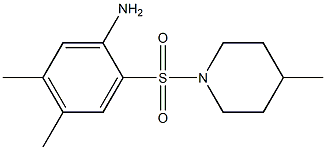 4,5-dimethyl-2-[(4-methylpiperidine-1-)sulfonyl]aniline Struktur