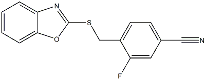 4-[(1,3-benzoxazol-2-ylsulfanyl)methyl]-3-fluorobenzonitrile Struktur