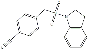 4-[(2,3-dihydro-1H-indole-1-sulfonyl)methyl]benzonitrile Struktur