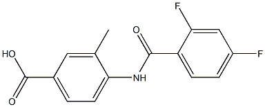 4-[(2,4-difluorobenzoyl)amino]-3-methylbenzoic acid Struktur