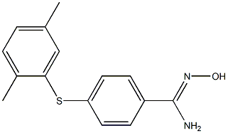 4-[(2,5-dimethylphenyl)sulfanyl]-N'-hydroxybenzene-1-carboximidamide Struktur