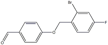 4-[(2-bromo-4-fluorophenyl)methoxy]benzaldehyde Struktur