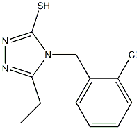 4-[(2-chlorophenyl)methyl]-5-ethyl-4H-1,2,4-triazole-3-thiol Struktur