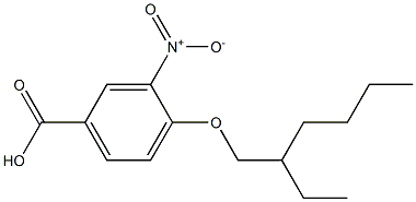 4-[(2-ethylhexyl)oxy]-3-nitrobenzoic acid Struktur