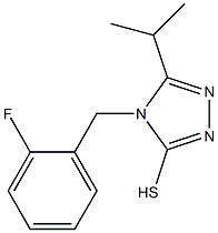 4-[(2-fluorophenyl)methyl]-5-(propan-2-yl)-4H-1,2,4-triazole-3-thiol Struktur