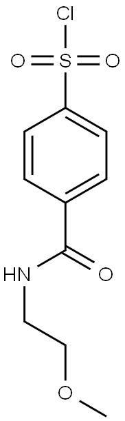 4-[(2-methoxyethyl)carbamoyl]benzene-1-sulfonyl chloride Struktur