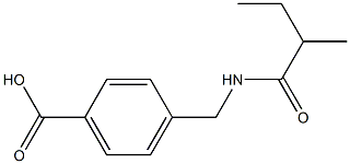 4-[(2-methylbutanamido)methyl]benzoic acid Struktur