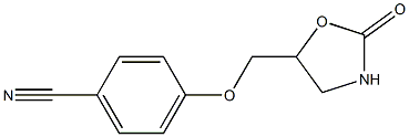 4-[(2-oxo-1,3-oxazolidin-5-yl)methoxy]benzonitrile Struktur