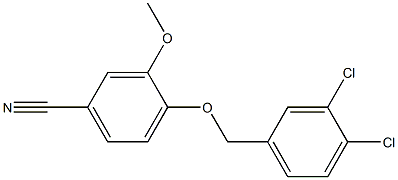 4-[(3,4-dichlorophenyl)methoxy]-3-methoxybenzonitrile Struktur